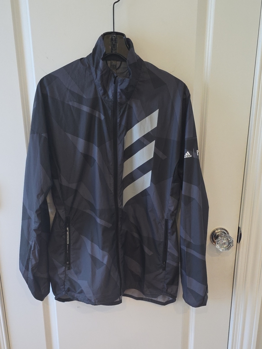 adidas Women's Gray & Silver Lightweight Packable Jacket